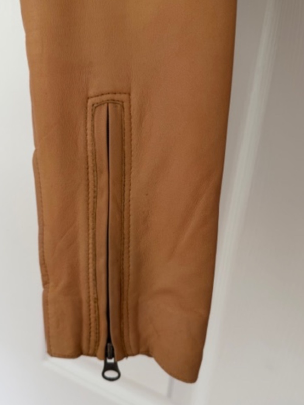 JKT Cropped Vespa Patina Leather Jacket in Au Lait Size M NWT - Picture 8 of 10
